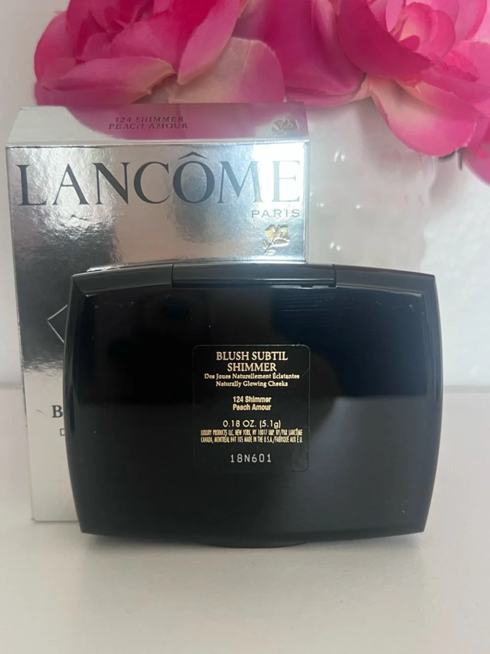 Shimmer Peach Amour #124 LANCOME BLUSH SUBTIL - Full size (NIB)